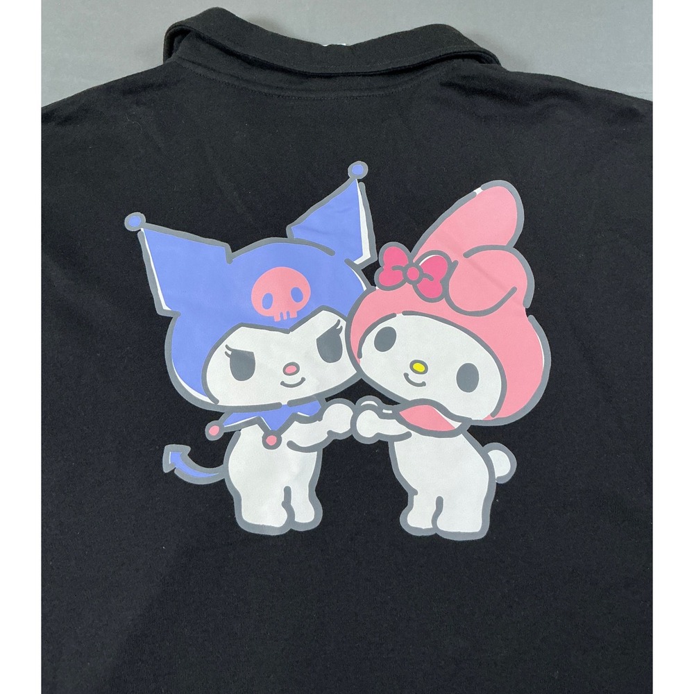 Sanrio Kuromi My Melody Black Polo Sweatshirt Long Sleeve Graphic Size Large - Picture 11 of 14